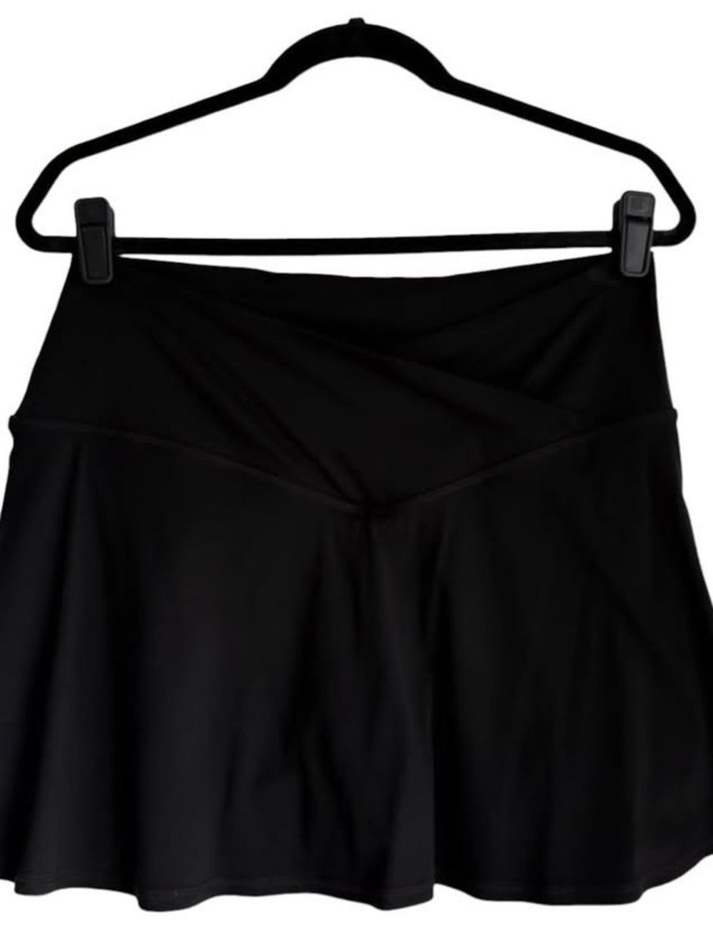 aerie Black V-Waist Skort sporty flattering micro mini shorts skirt tennis y2k